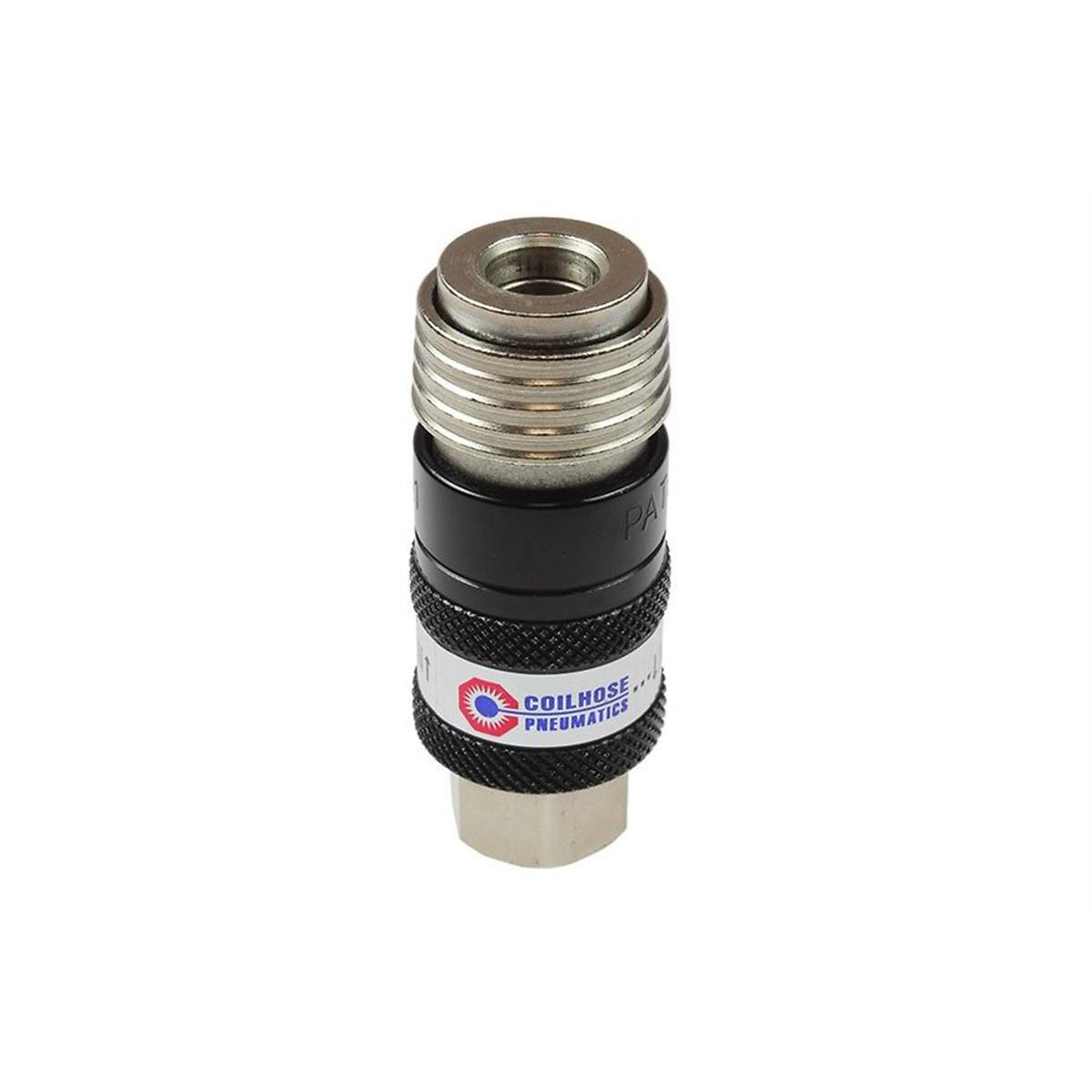 Coilhose Pneumatics Coupler — Chrome-Plated Steel and Aluminum, Anodized Finish, Model# COI150USE
